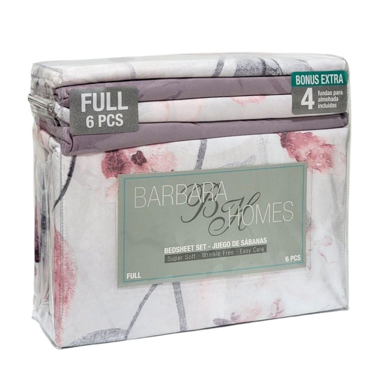 JUEGO DE SABANAS TAMAÑO MATRIMONIAL 6PCS BARBARA HOMES