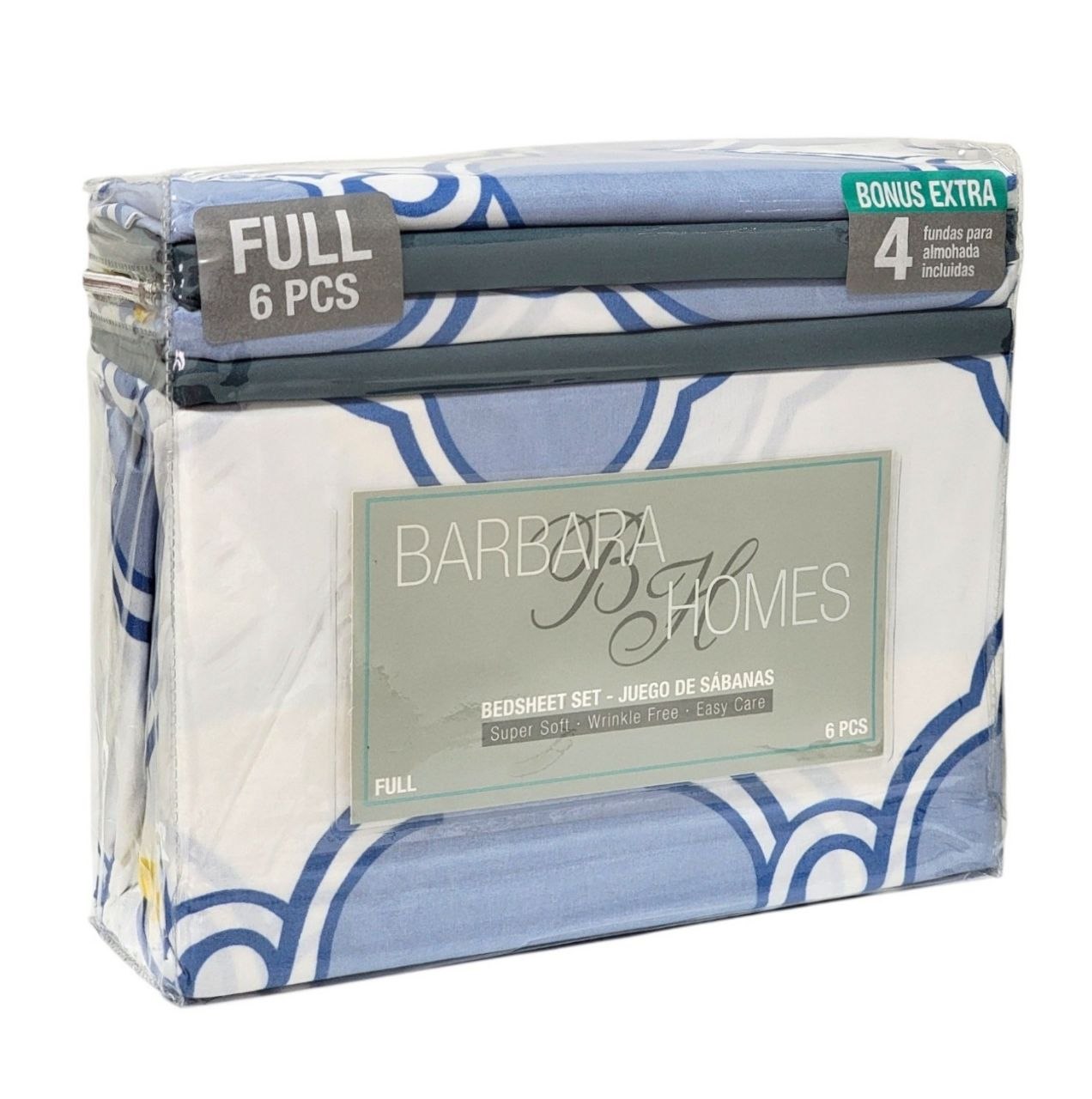 JUEGO DE SABANAS TAMAÑO MATRIMONIAL 6PCS BARBARA HOMES
