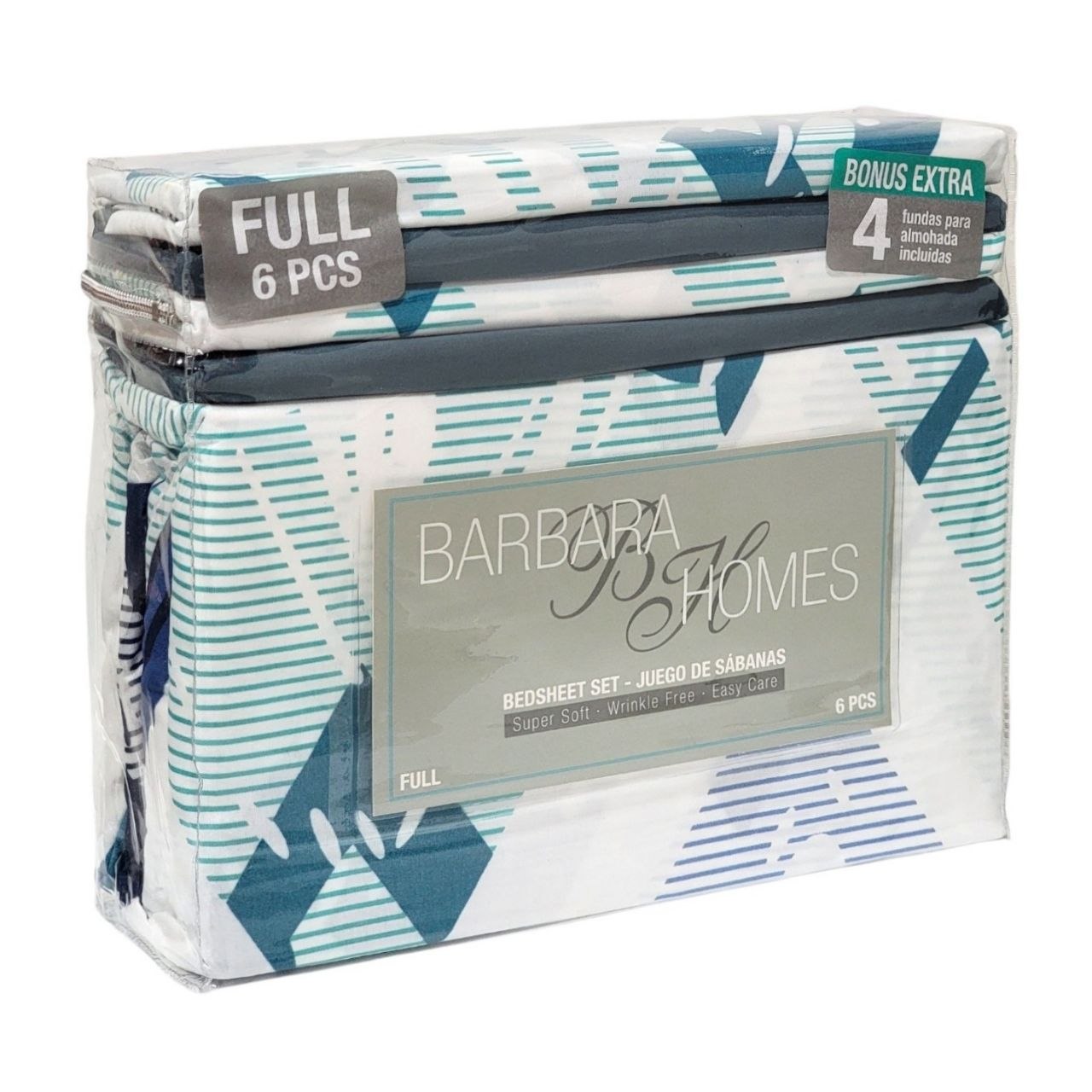 JUEGO DE SABANAS TAMAÑO MATRIMONIAL 6PCS BARBARA HOMES