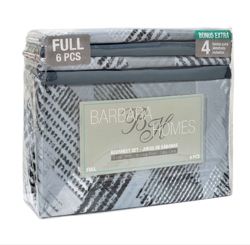 JUEGO DE SABANAS TAMAÑO MATRIMONIAL 6PCS BARBARA HOMES