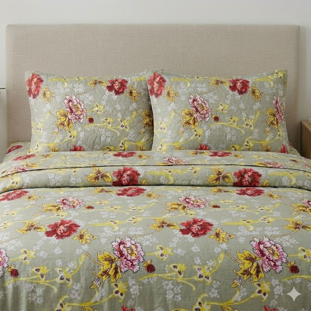 JUEGO DE SABANAS TIPO EDREDON TAMAÑO FULL 3PCS BENELI HOME