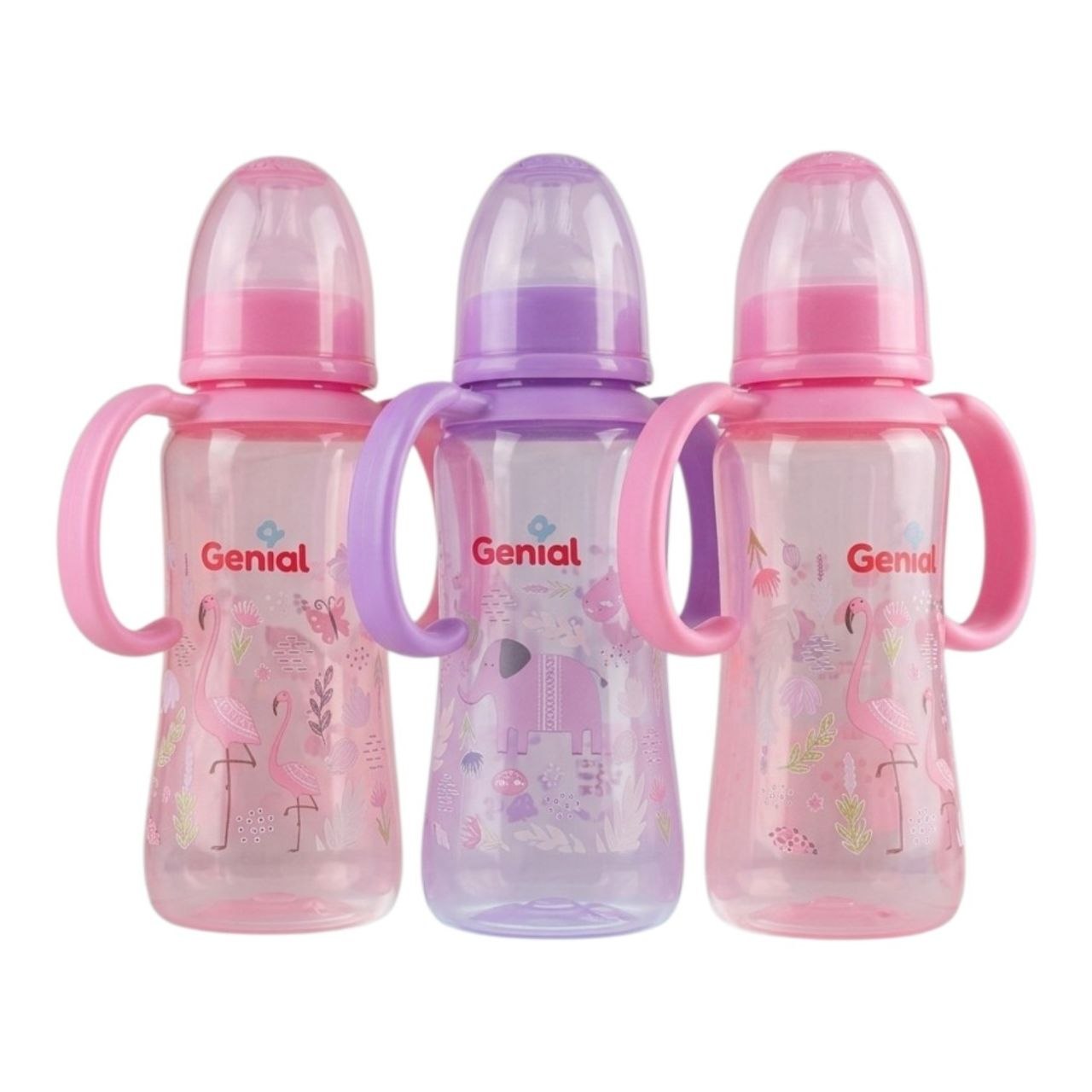 SET DE BIBERONES DE APRENDIZAJE CON ASAS PARA BEBES GENIAL 240ML
