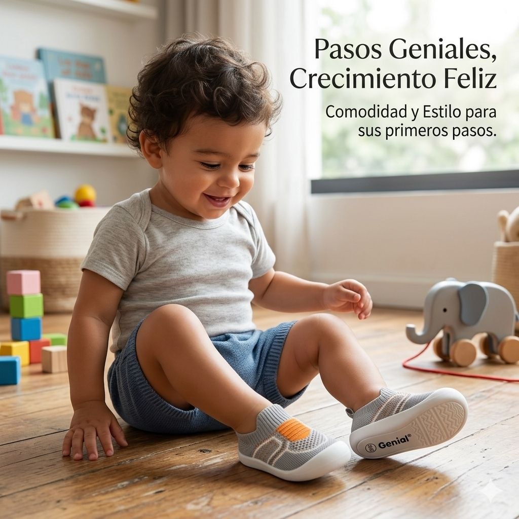 ZAPATOS TIPO CALCETIN ERGONOMICOS PARA BEBES ANTIDESLIZANTES TALLA 20/21