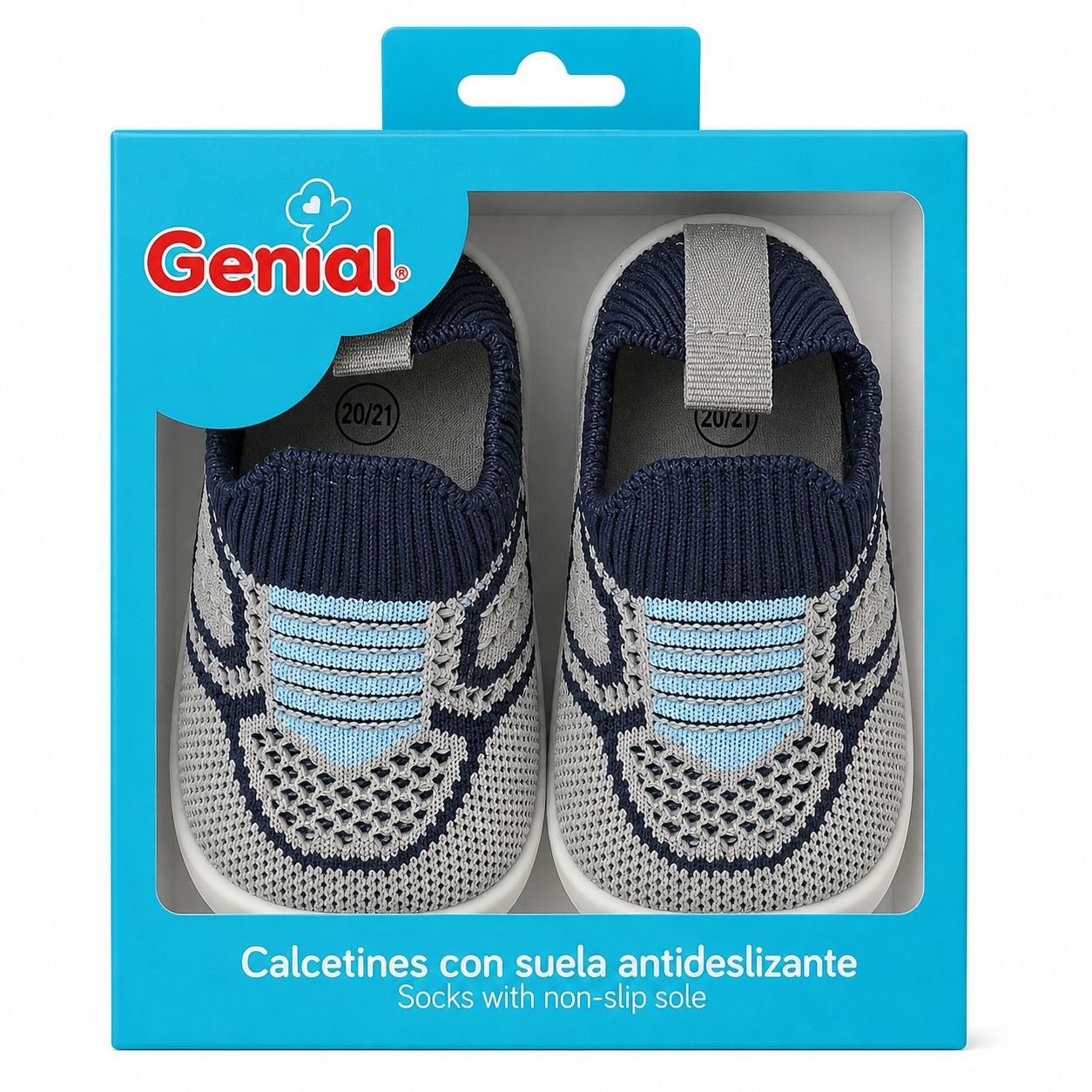 ZAPATOS TIPO CALCETIN ERGONOMICOS PARA BEBES ANTIDESLIZANTES TALLA 20/21