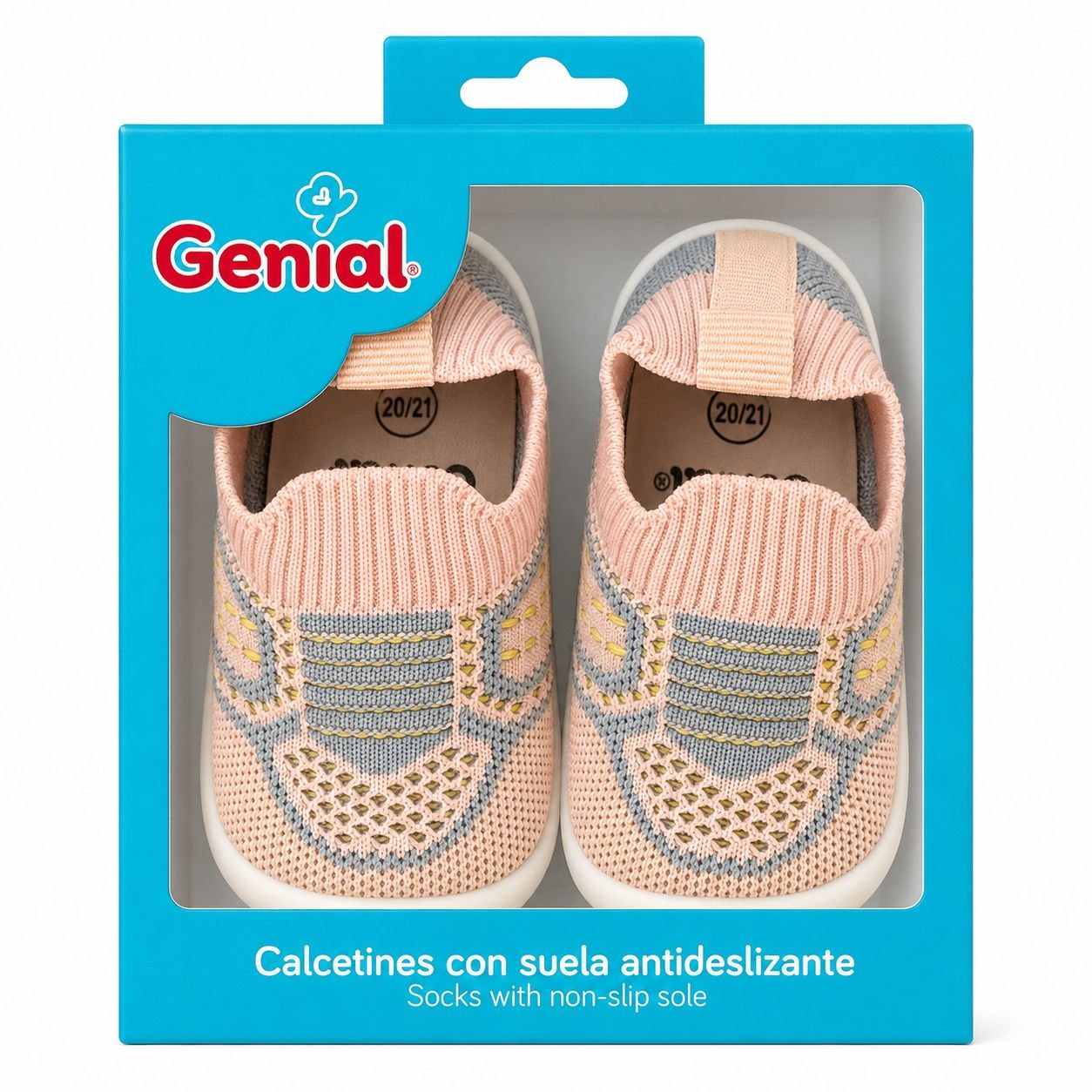 ZAPATOS TIPO CALCETIN ERGONOMICOS PARA BEBES ANTIDESLIZANTES TALLA 20/21