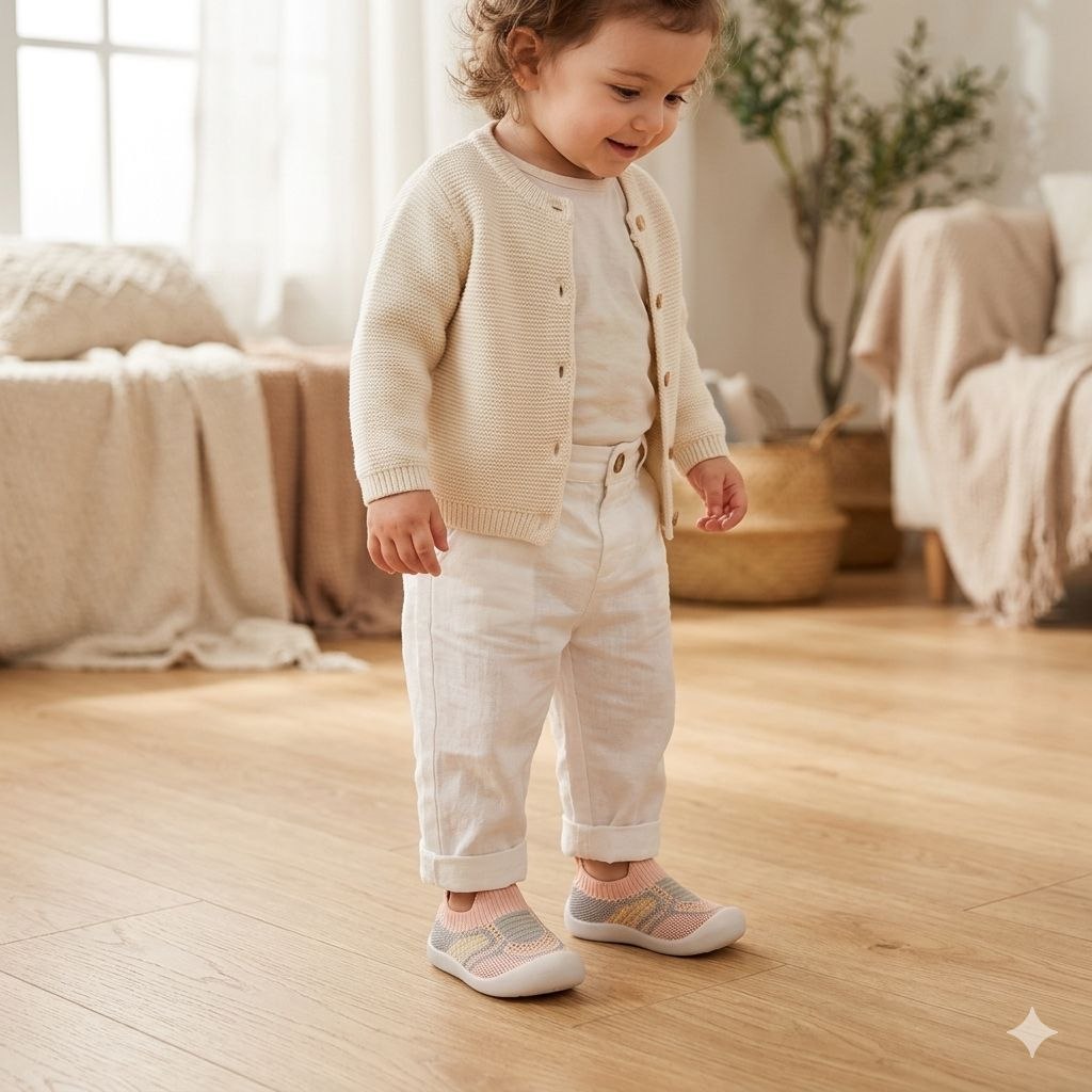 ZAPATOS TIPO CALCETIN ERGONOMICOS PARA BEBES ANTIDESLIZANTES TALLA 20/21