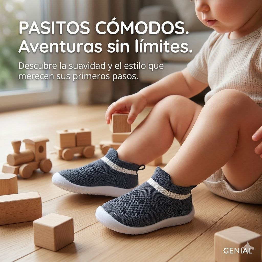 ZAPATOS TIPO CALCETIN ERGONOMICOS PARA BEBES ANTIDESLIZANTES TALLA 20/21