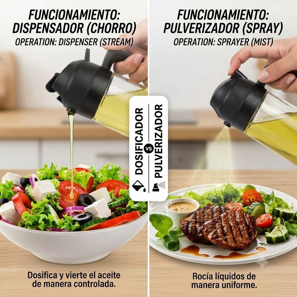 RECIPIENTE DISPENSADOR DE ACEITE MULTIFUNCIONAL EXCALIBUR 450ML