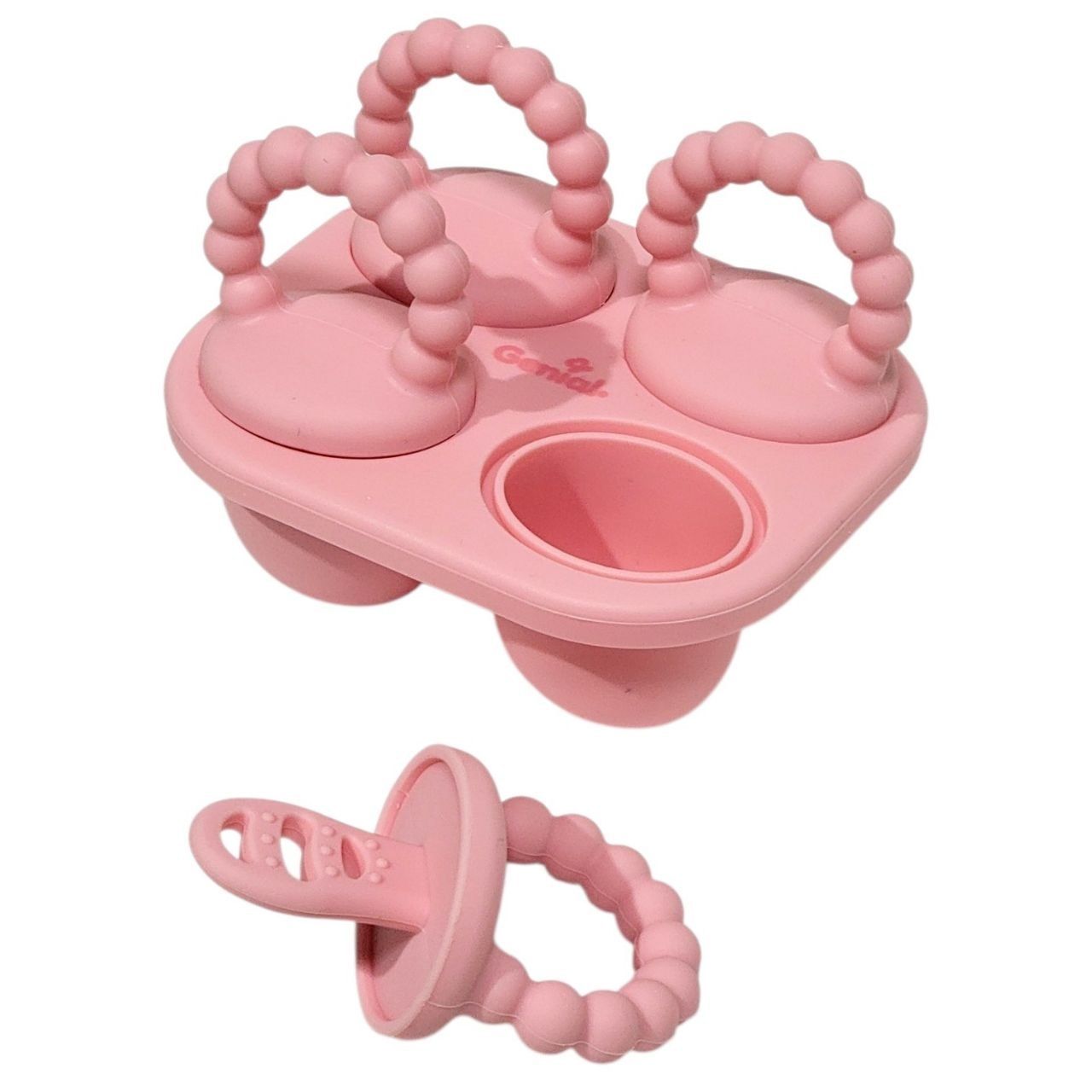 MOLDE DE SILICONA PARA PALETAS PARA BEBES 4 ESPACIOS GENIAL 26ML