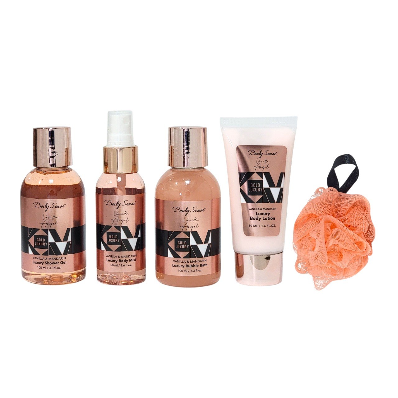 SET DE REGALO DE CUIDADO PERSONAL NUTRITIVO DE VAINILLA Y MANDARINA 6PCS BODY SENSE