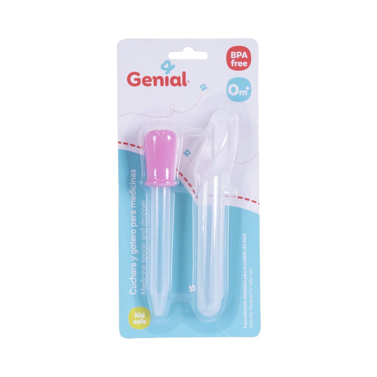 KIT DE CUCHARA Y GOTERO PARA MEDICINAS PARA BEBES GENIAL 5ML