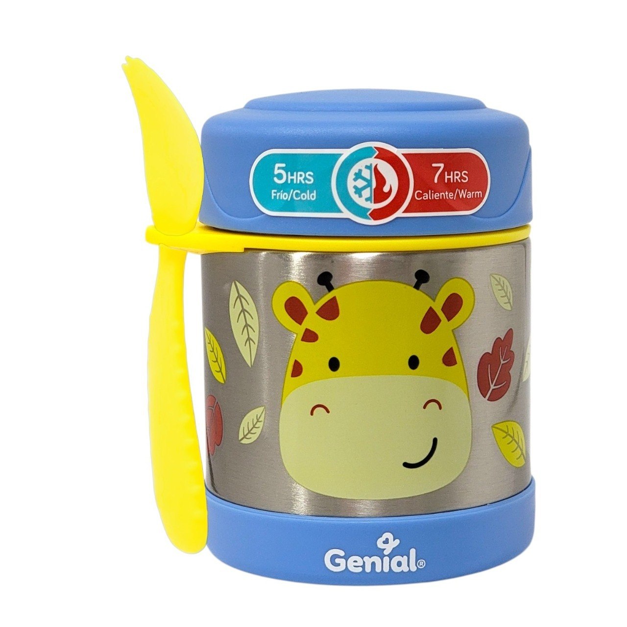 RECIPIENTE TERMO ISOTERMICO PARA ALIMENTOS INFANTIL CON CUCHARA-TENEDOR GENIAL 350ML