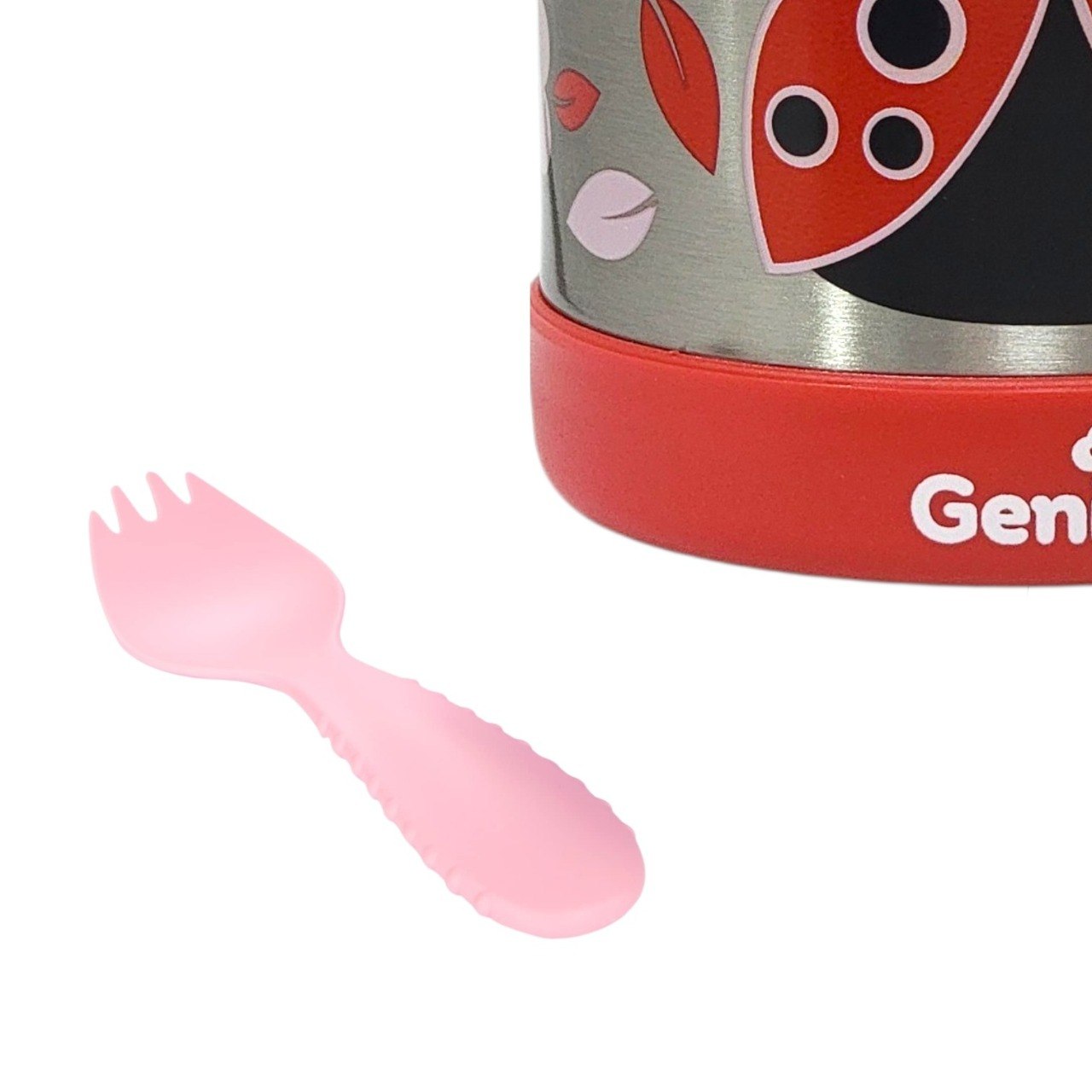 RECIPIENTE TERMO ISOTERMICO PARA ALIMENTOS INFANTIL CON CUCHARA-TENEDOR GENIAL 350ML