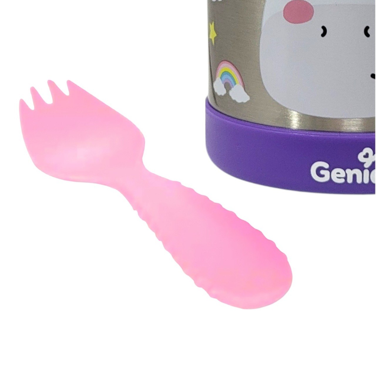 RECIPIENTE TERMO ISOTERMICO PARA ALIMENTOS INFANTIL CON CUCHARA-TENEDOR GENIAL 350ML