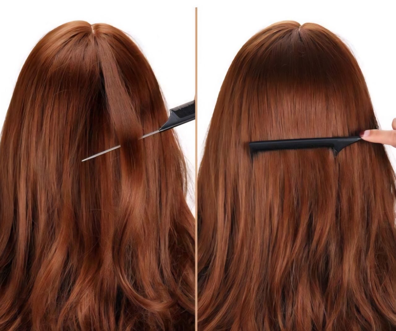 PEINE PARA EL CABELLO COLA DE RATA PARA SECCIONAR DE ACERO INOXIDABLE EVOK