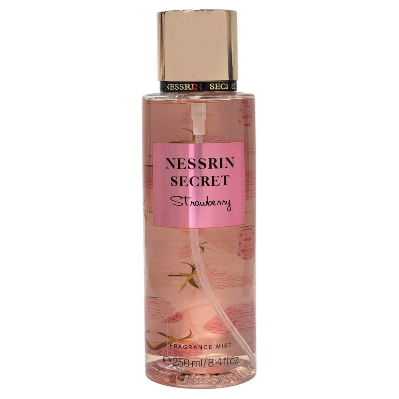SPLASH NESSRIN SECRET STRAWBERRY 250ML (M) (AROMA INSPIRADO EN VICTORIA SECRET STRAWBERY & CHAMPAGNE)