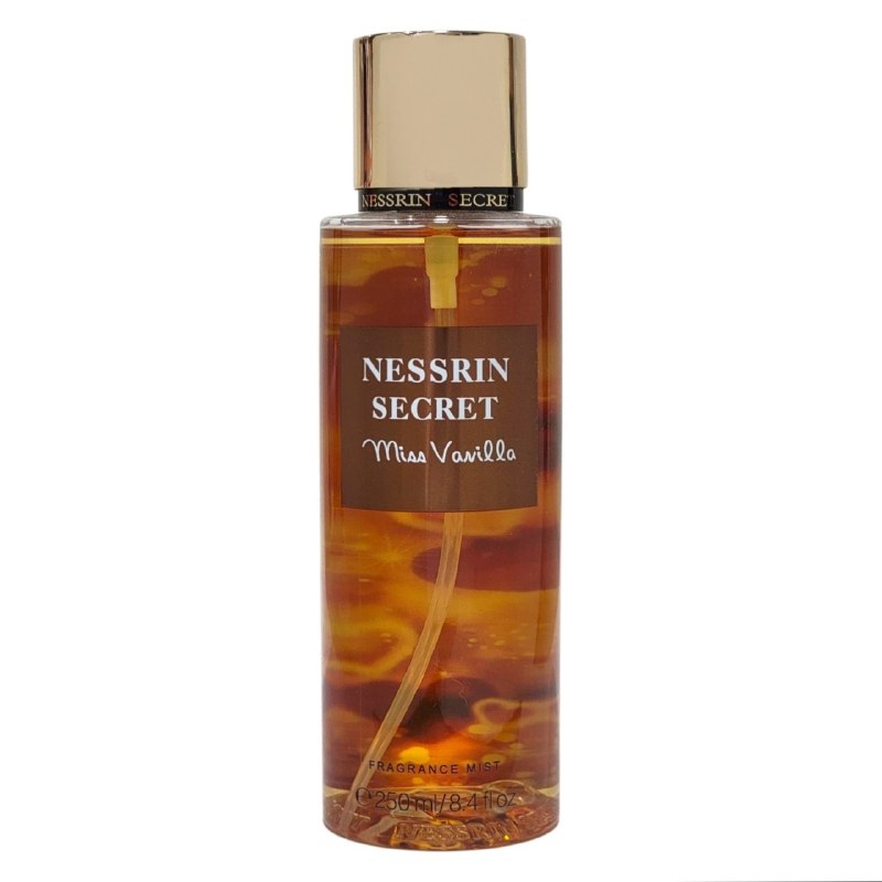 SPLASH NESSRIN SECRET MISS VANILLA 250ML (M) (AROMA INSPIRADO EN VICTORIA SECRET BARE VANILLA)