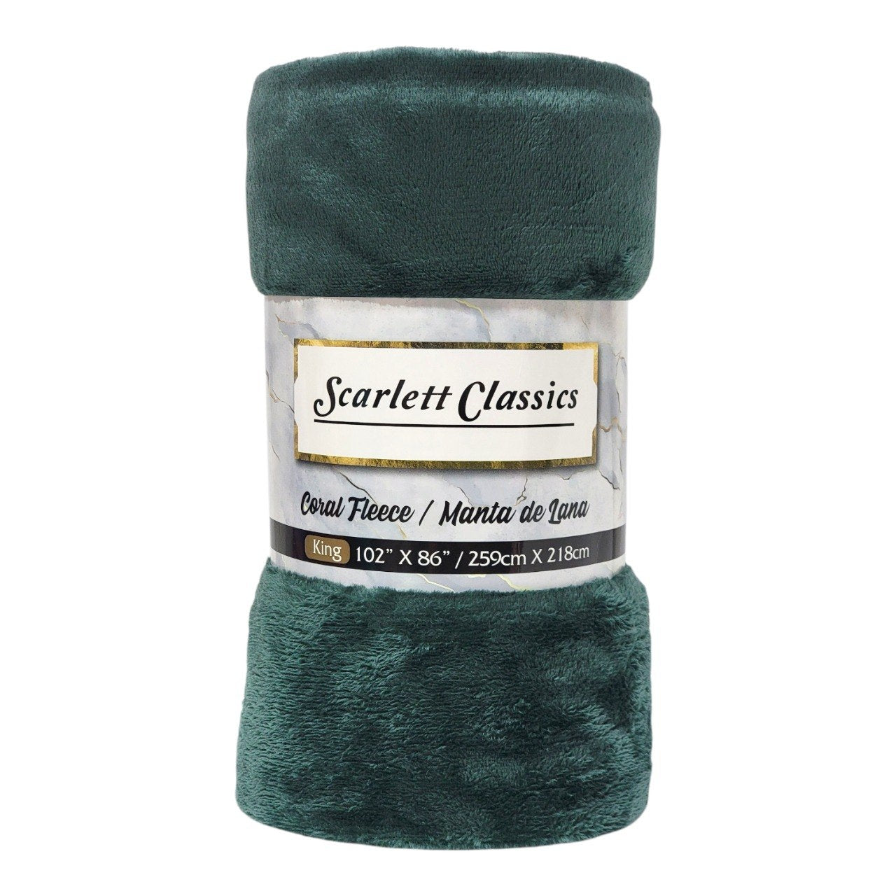 MANTA DE LANA CORAL TEXTURA SUAVE TAMAÑO KING SCARLETT CLASSICS