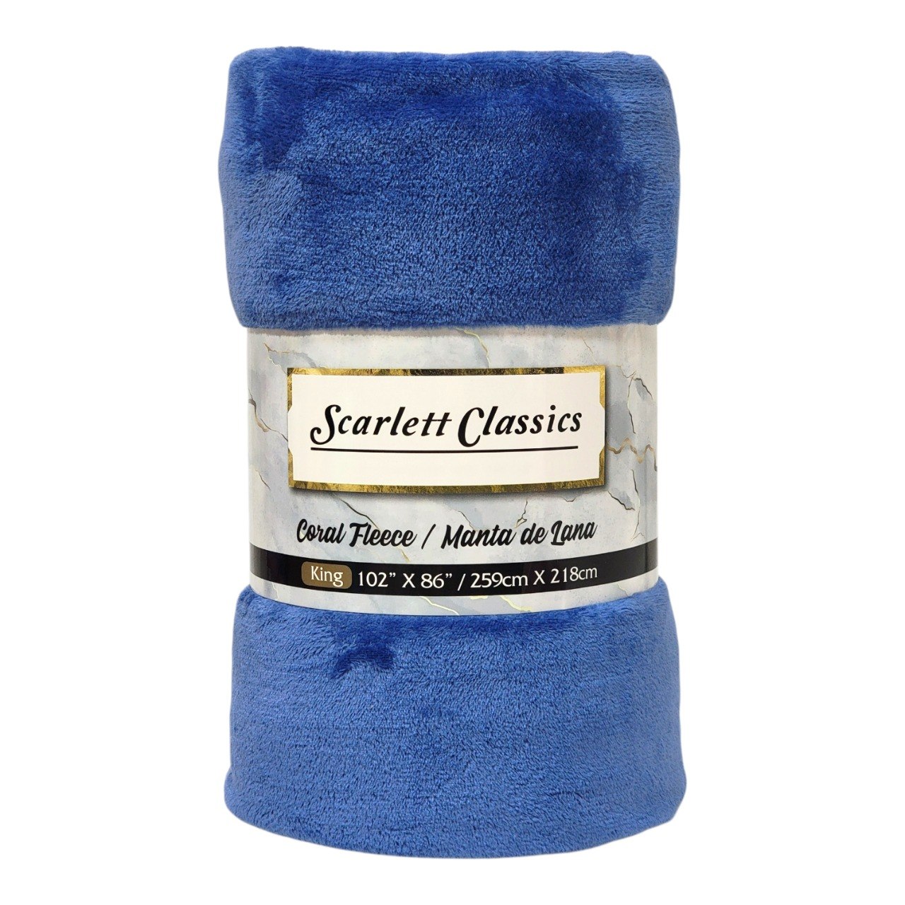 MANTA DE LANA CORAL TEXTURA SUAVE TAMAÑO KING SCARLETT CLASSICS