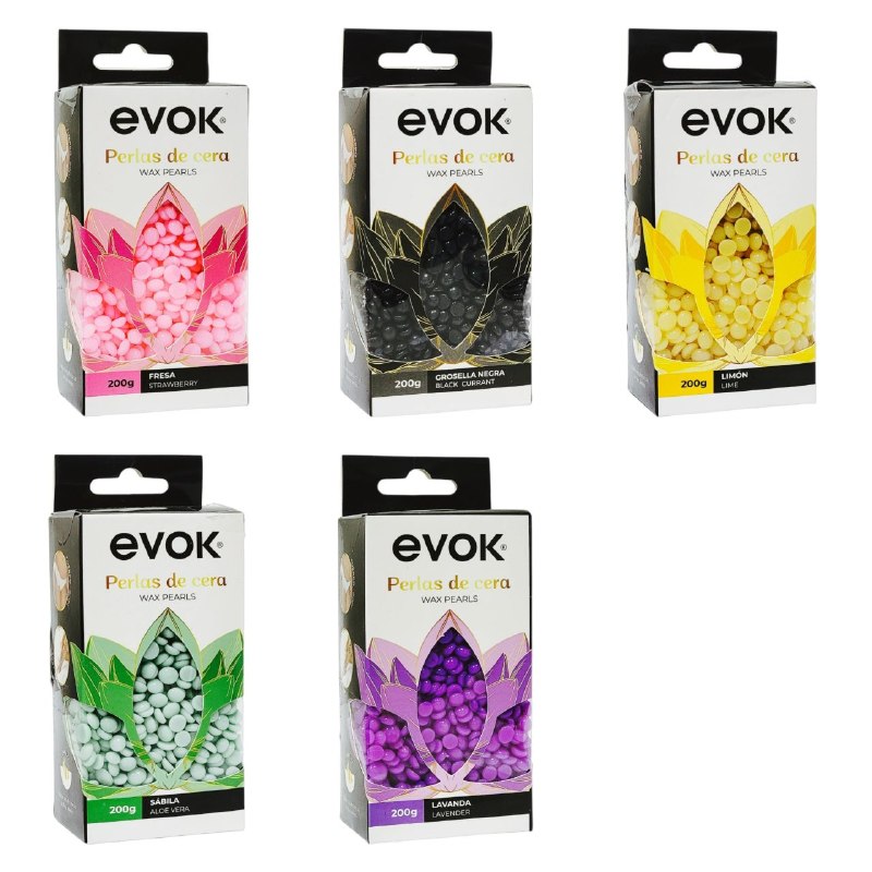 CERA PARA DEPILAR EN PERLAS PARA PIEL SENSIBLE EVOK 200G
