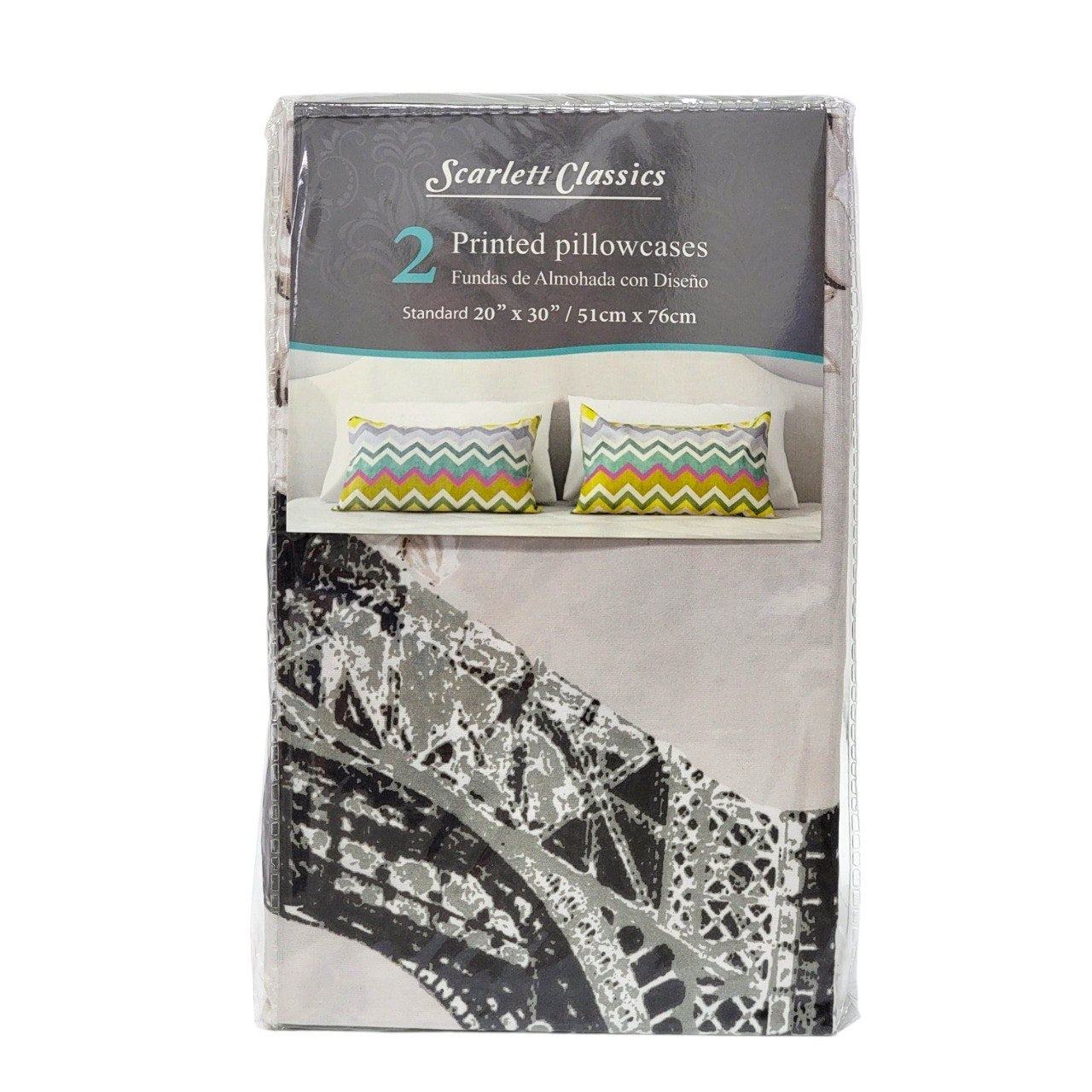 JUEGO DE FUNDAS PARA ALMOHADA TAMAÑO ESTANDAR 2PCS SCARLET CLASSICS 51X76CM