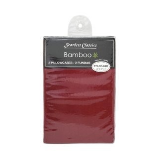 JUEGO DE FUNDAS PARA ALMOHADA DE BAMBOO TAMAÑO ESTANDAR 2PCS SCARLETT CLASSICS 51X76CM