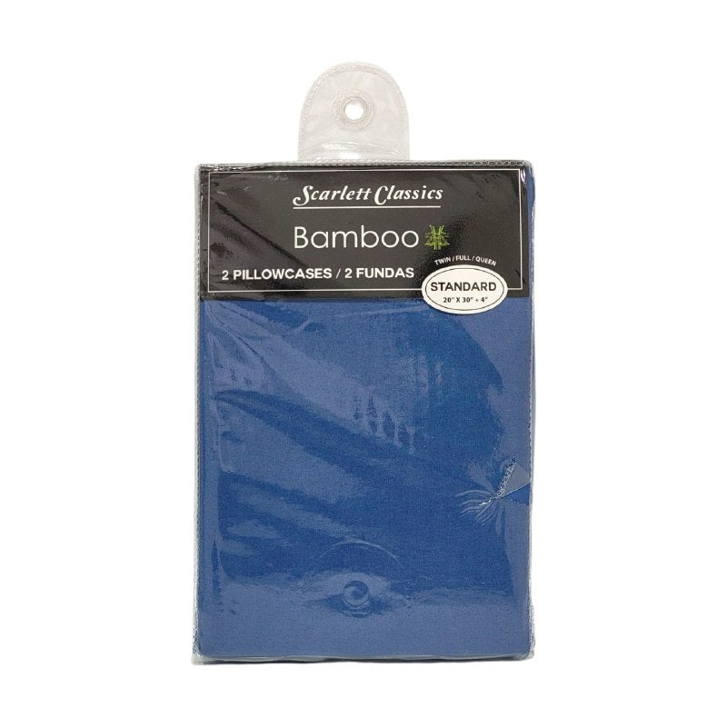 JUEGO DE FUNDAS PARA ALMOHADA DE BAMBOO TAMAÑO ESTANDAR 2PCS SCARLETT CLASSICS 51X76CM