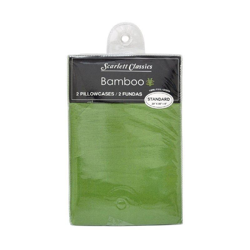 JUEGO DE FUNDAS PARA ALMOHADA DE BAMBOO TAMAÑO ESTANDAR 2PCS SCARLETT CLASSICS 51X76CM