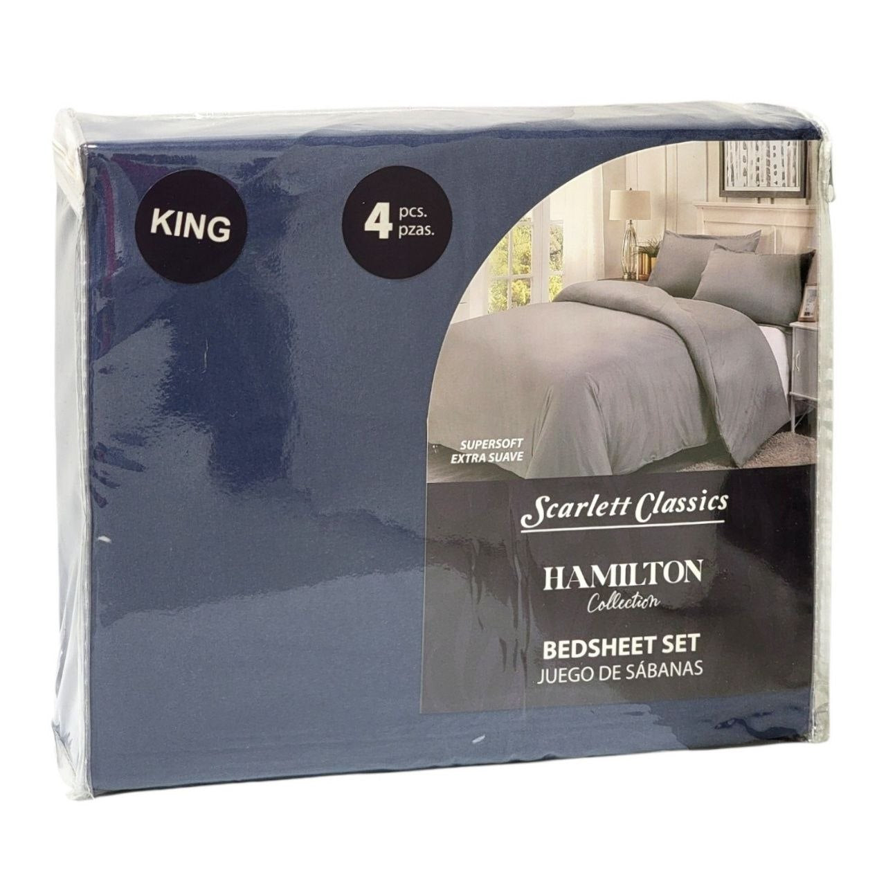 JUEGO DE SABANAS TAMAÑO KING 4PCS SCARLETT CLASSICS