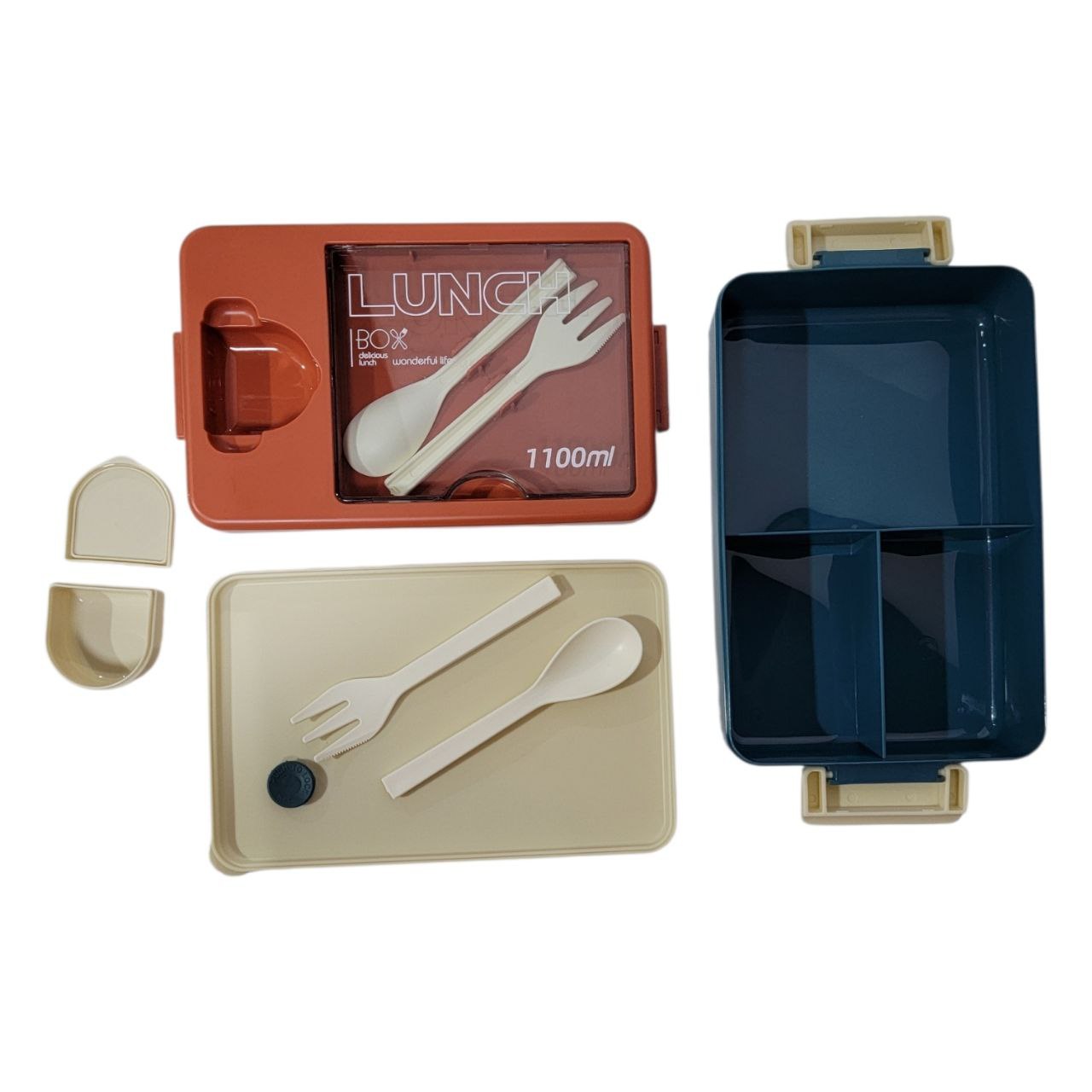 LONCHERA CON BANDEJA DE PLASTICO DE ALTA CALIDAD 6.5X16.2X22.2CM