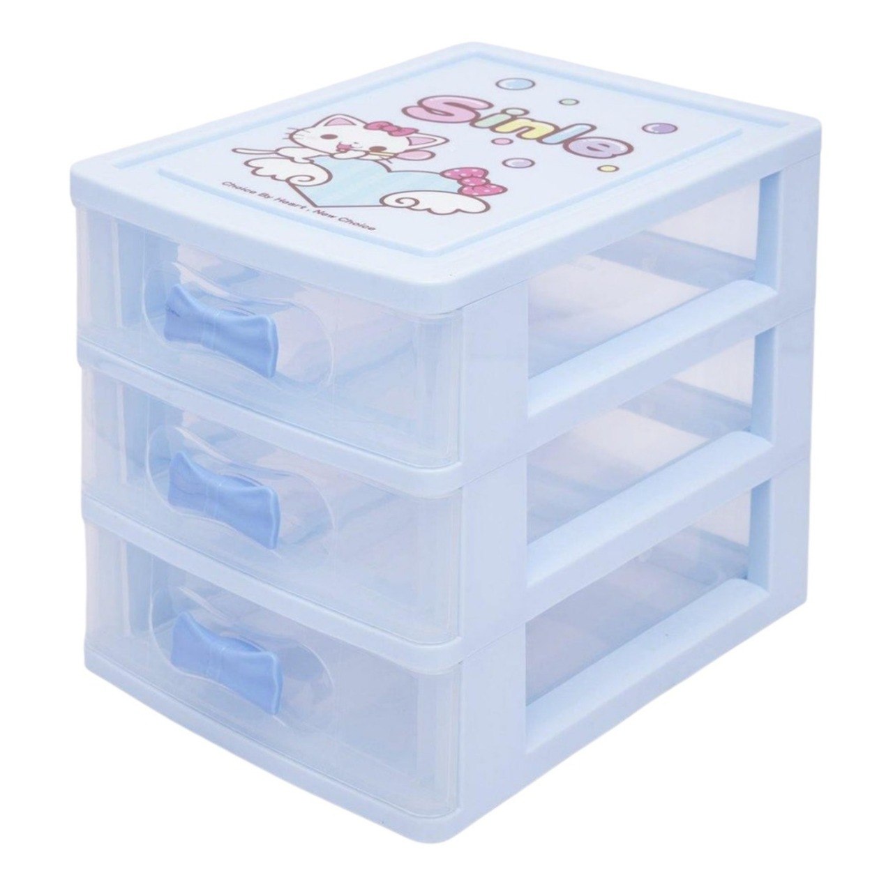 ORGANIZADOR DE CAJONES TRANSPARENTE DE 3 NIVELES LOTUS 14X15X17CM