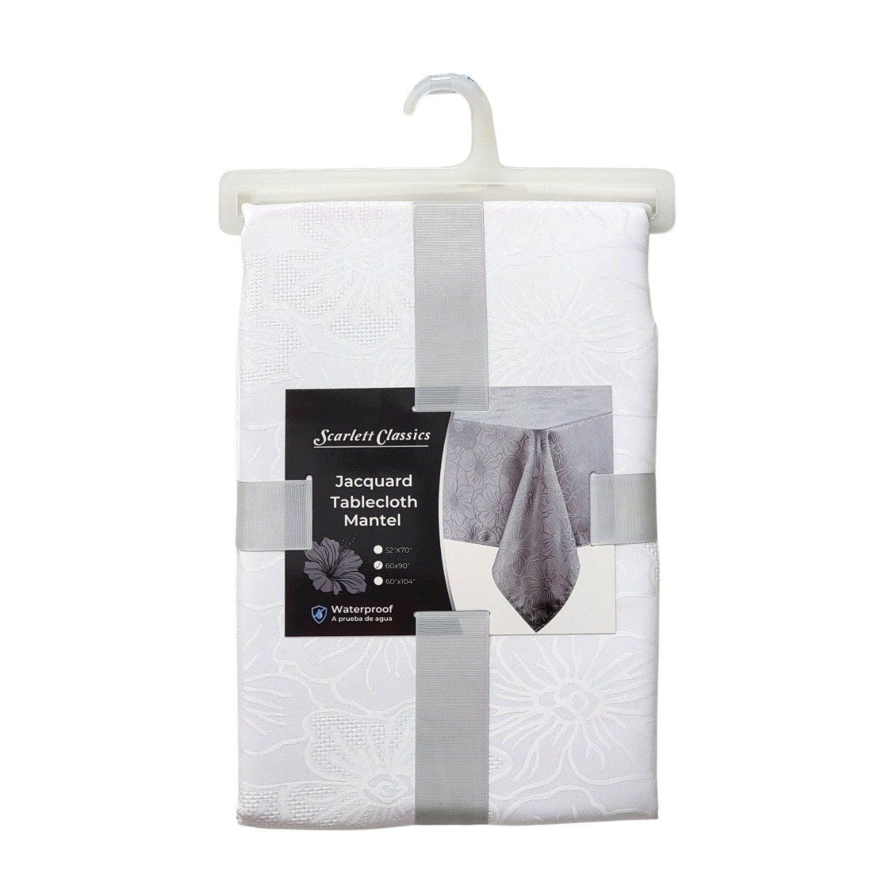 MANTEL CON TEJIDO JACQUARD ELEGANTE APRUEBA DE AGUA SCARLETT CLASSICS 152X228CM