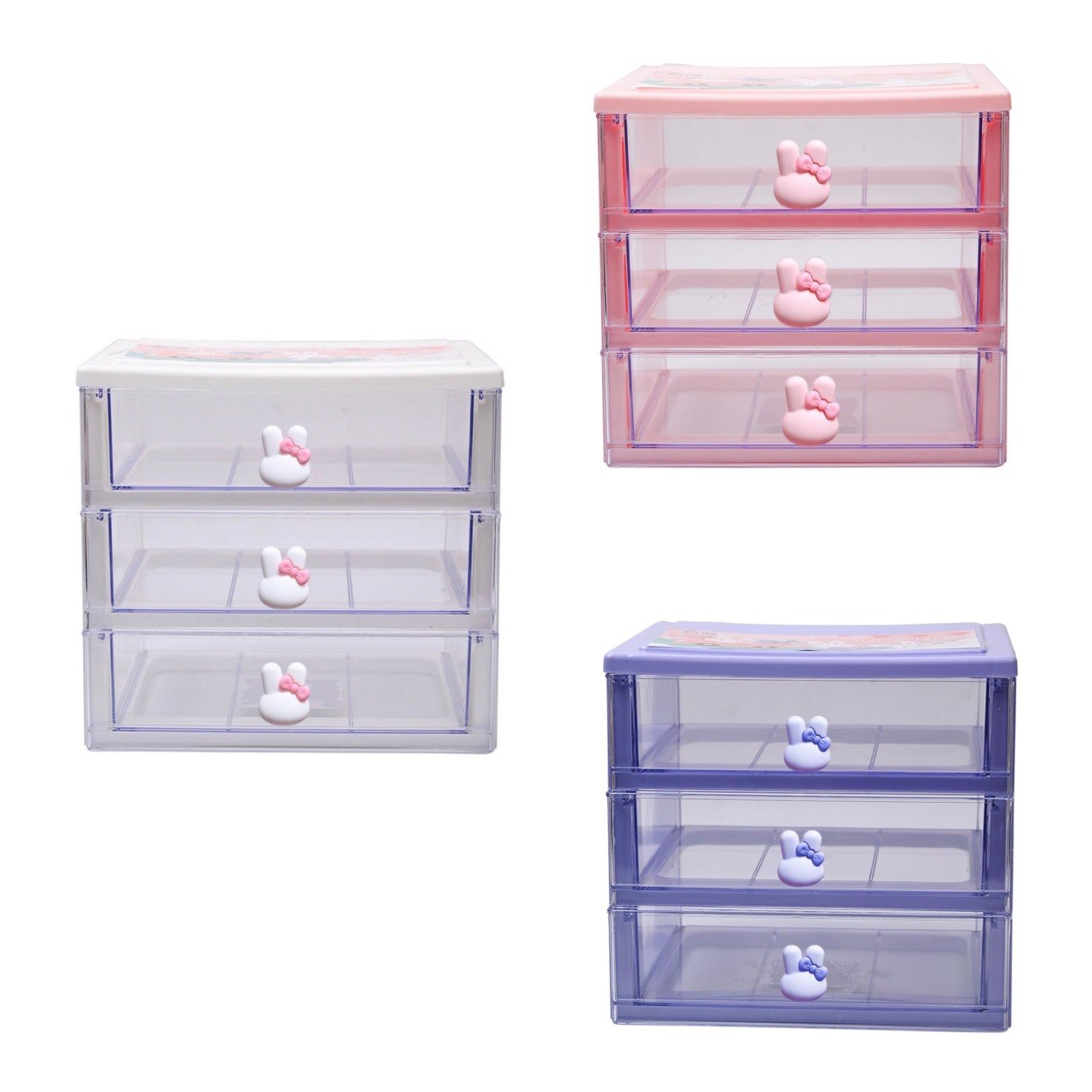 ORGANIZADOR DE CAJONES TRANSPARENTE DE 3 NIVELES LOTUS 260ML