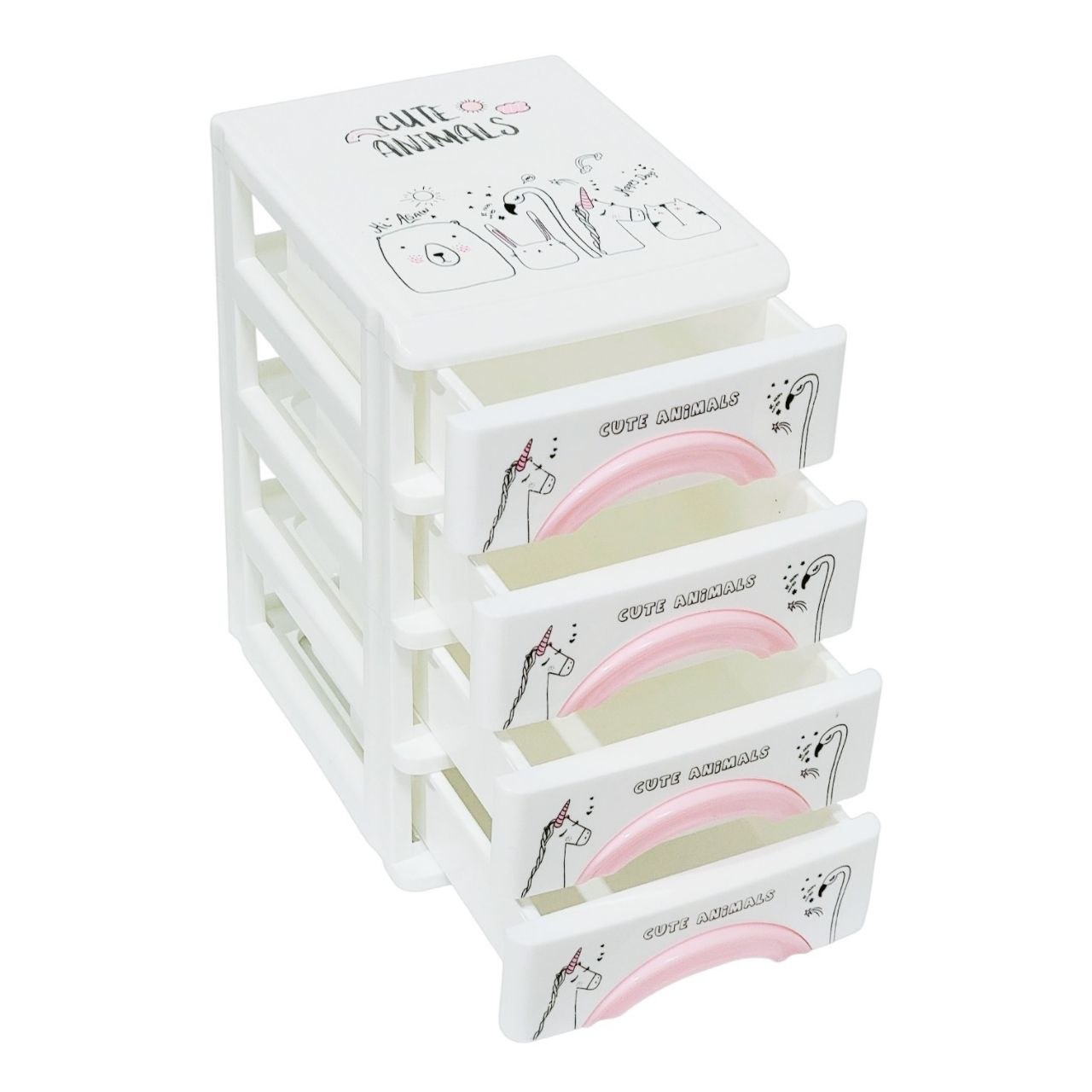 ORGANIZADOR DE ESCRITORIO DE PLSTICO CON 4 CAJONES MULTIUSOS LOTUS 22X17X14CM
