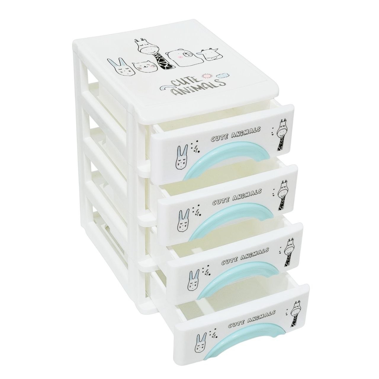 ORGANIZADOR DE ESCRITORIO DE PLSTICO CON 4 CAJONES MULTIUSOS LOTUS 22X17X14CM