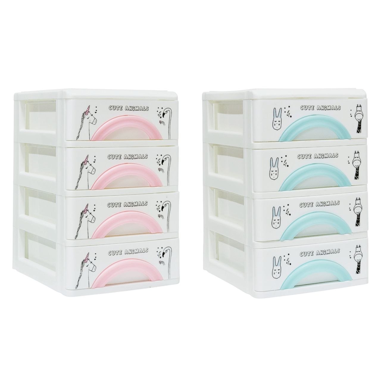 ORGANIZADOR DE ESCRITORIO DE PLSTICO CON 4 CAJONES MULTIUSOS LOTUS 22X17X14CM