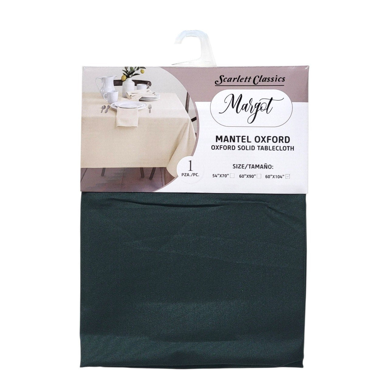 MANTEL DE TEJIDO OXFORD ELEGANTE SCARLETT CLASSICS 152X264CM