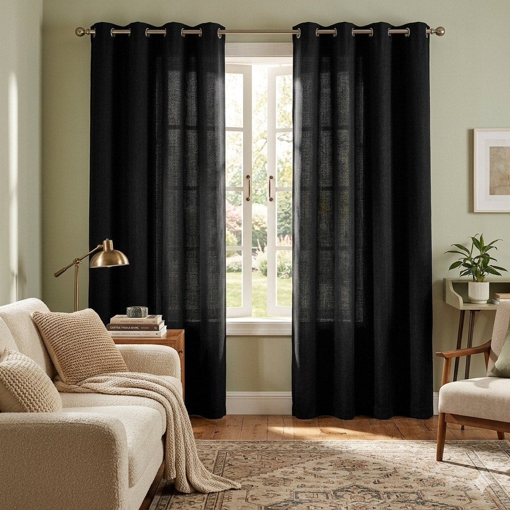 CORTINA PARA VENTANA BLACKOUT DE LINO SINTETICO TRANSLUCIDA SCARLETT CLASSICS 137X228CM