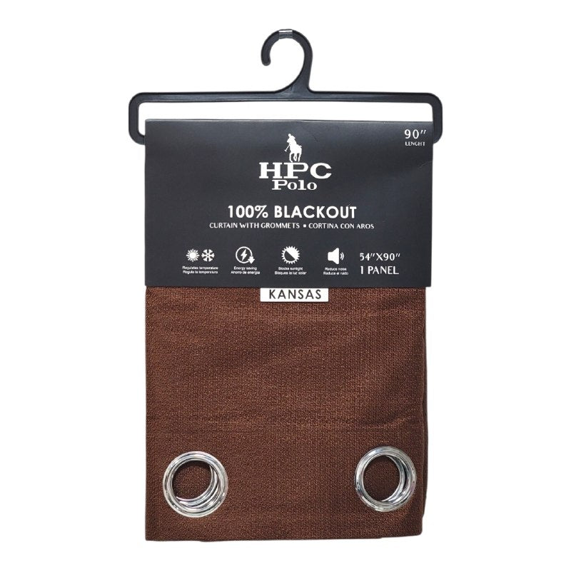 CORTINA OSCURECEDORA BLACKOUT COLOR CAFE HPC POLO 132X228CM
