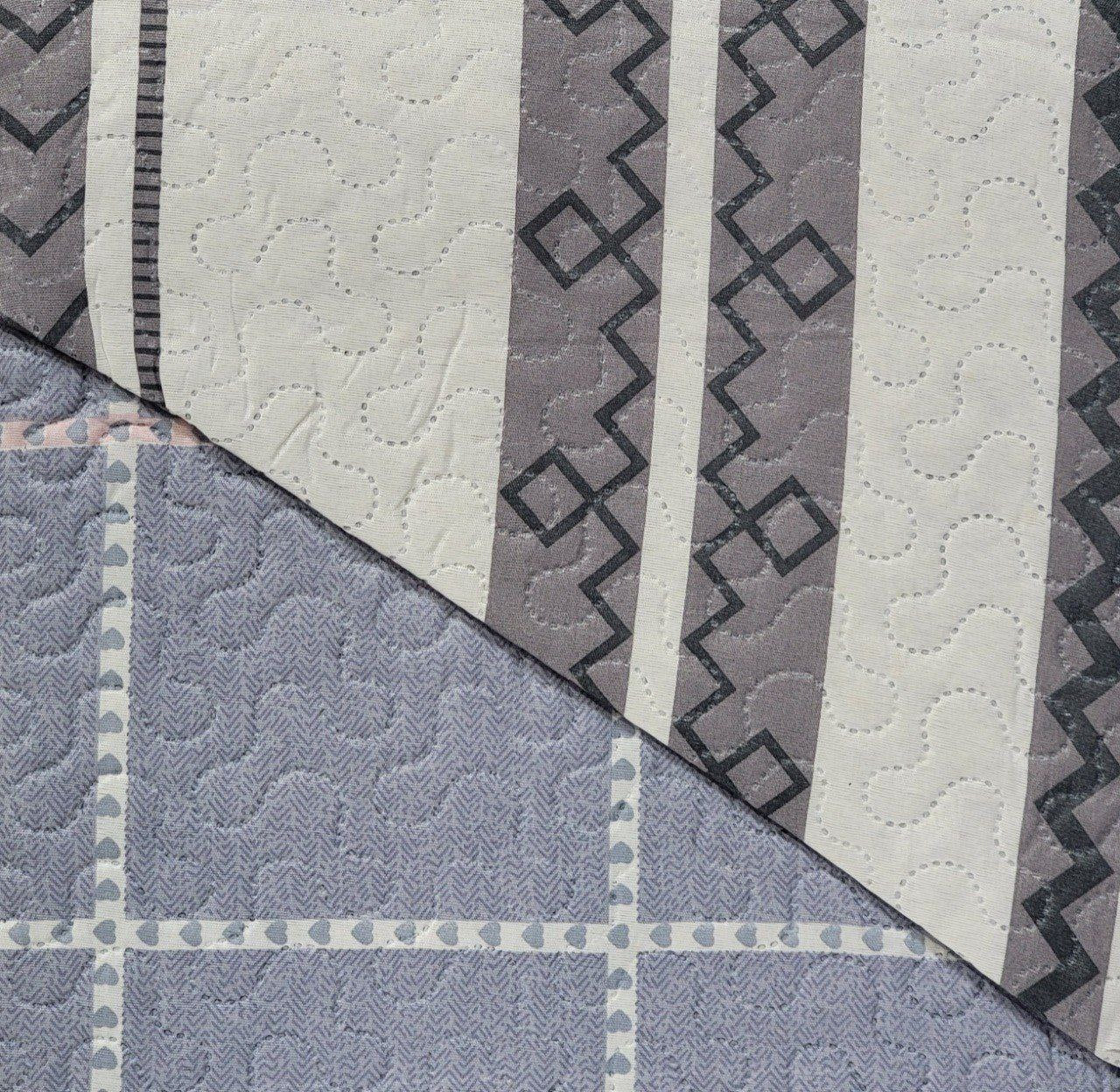 JUEGO DE EDREDON REVERSIBLE FULL MATRIMONIAL 3PCS BENELI HOME
