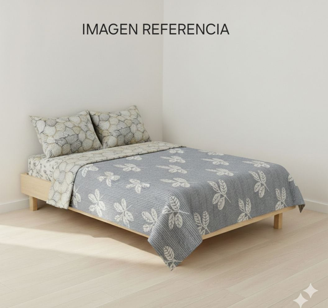 JUEGO DE EDREDON REVERSIBLE FULL MATRIMONIAL 3PCS BENELI HOME