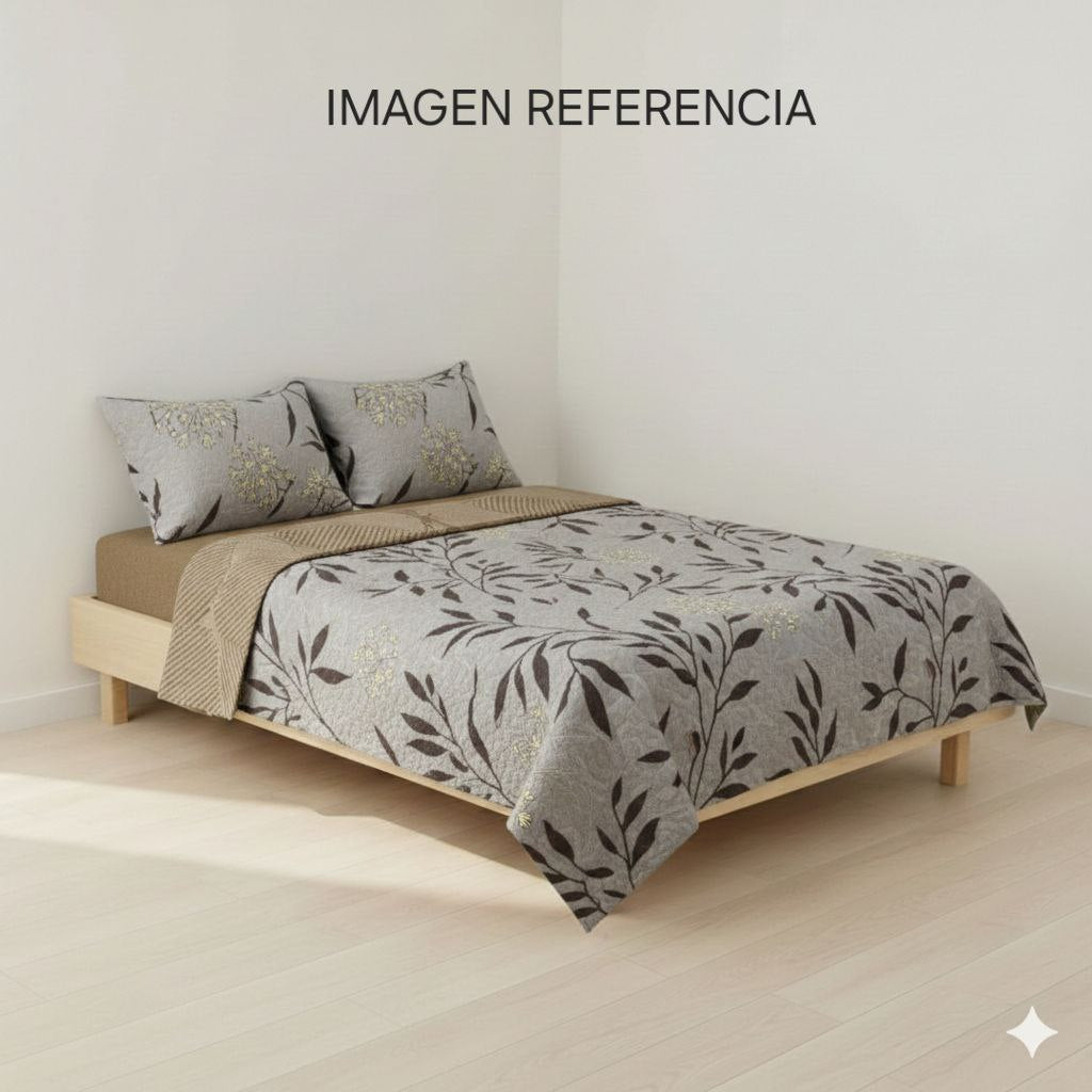 JUEGO DE EDREDON REVERSIBLE FULL MATRIMONIAL 3PCS BENELI HOME