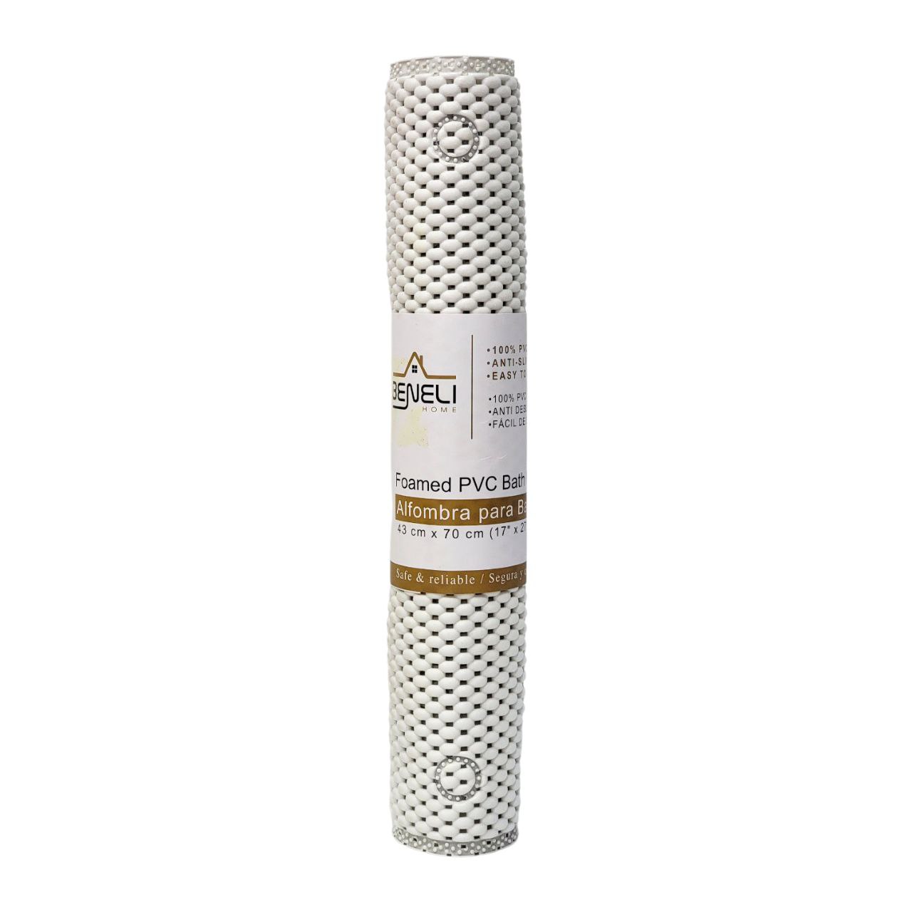 ALFOMBRA DE BAÑO DE PVC ANTIDESLIZANTE BENELI HOME 43X70CM