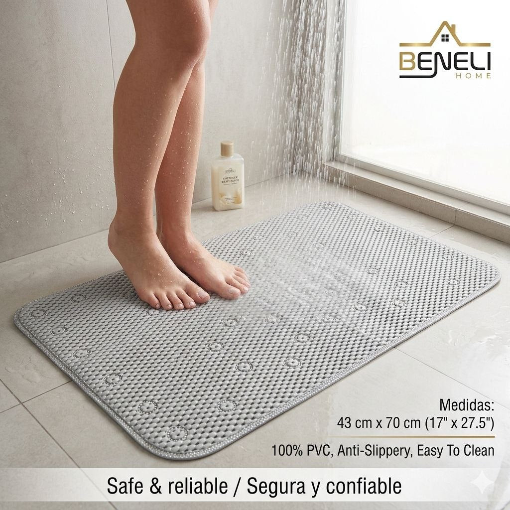 ALFOMBRA DE BAÑO DE PVC ANTIDESLIZANTE BENELI HOME 43X70CM