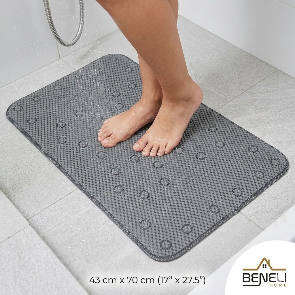ALFOMBRA DE BAÑO DE PVC ANTIDESLIZANTE BENELI HOME 43X70CM