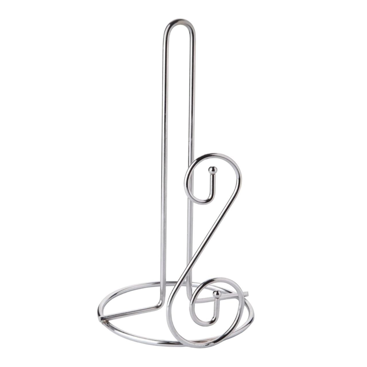 SOPORTE VERTICAL PARA PAPEL DE COCINA ACABADO PLATEADO ELEGANTE BENELI HOME 32CM