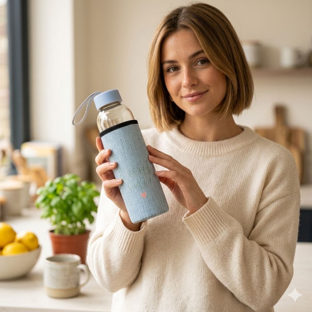 BOTELLA DE VIDRIO CON FUNDA PROTECTORA BENELI HOME
