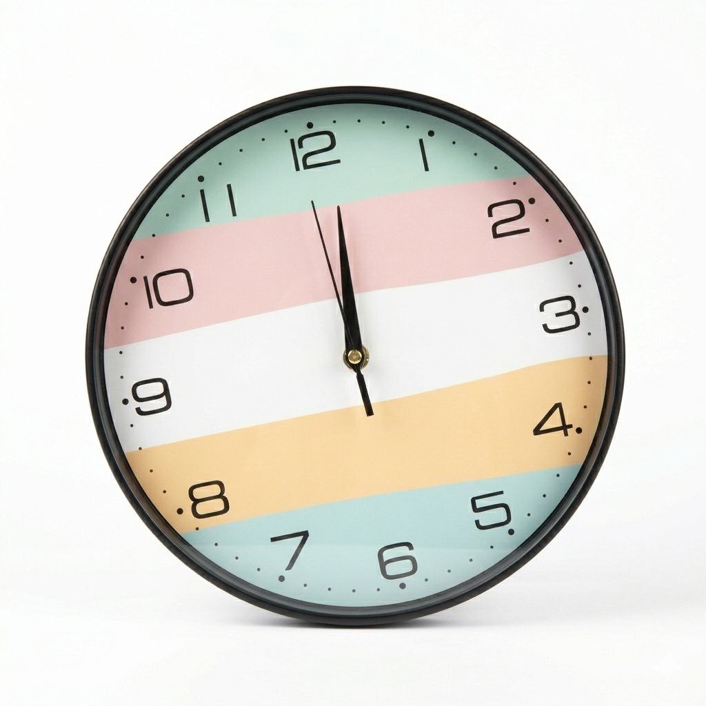 RELOJ DE PARED CON FONDO DE COLORES BENELI HOME 28CM