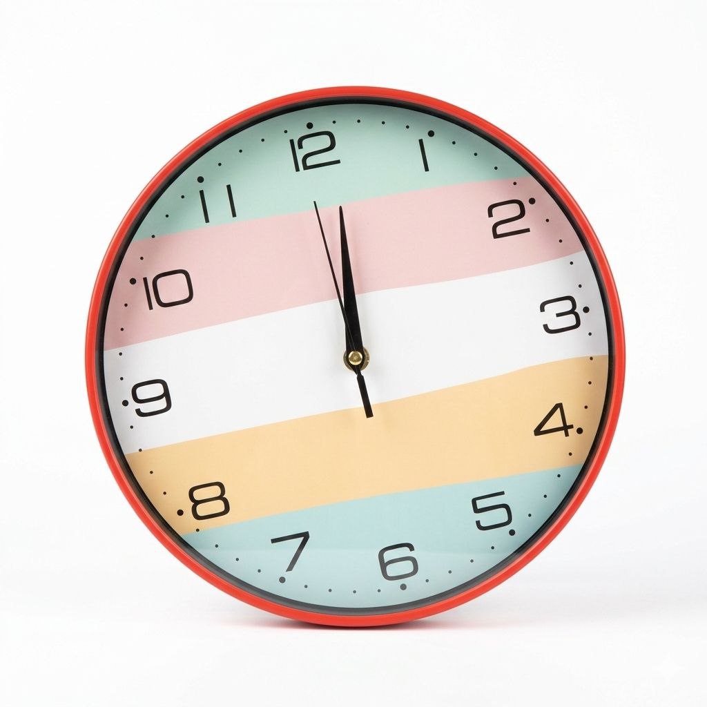 RELOJ DE PARED CON FONDO DE COLORES BENELI HOME 28CM