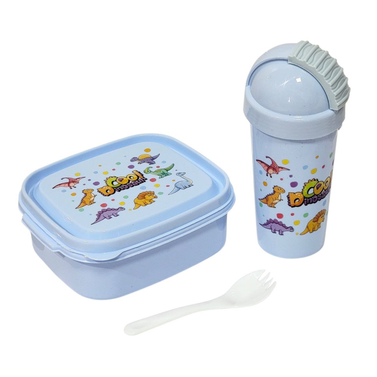 LONCHERA PANA CON VASO CON TAPA Y TENEDOR INFANTIL BENELI HOME 6X16X13CM